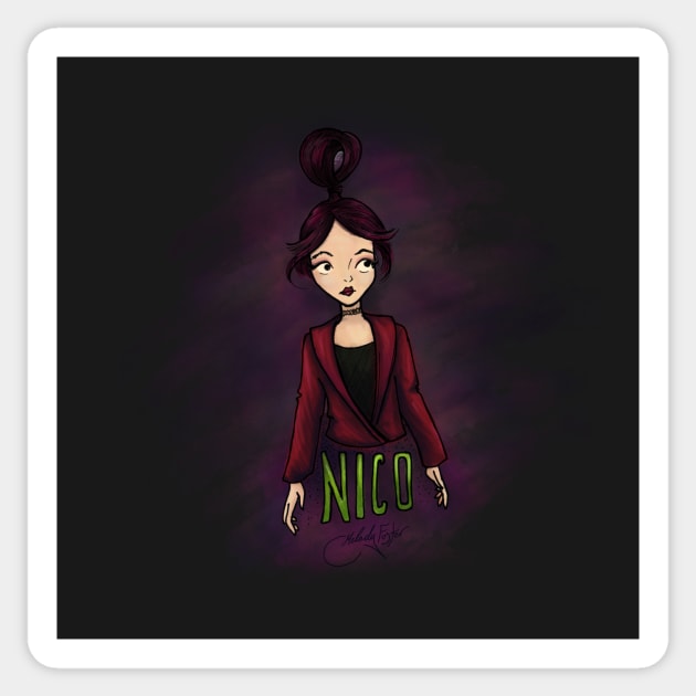 Nico in Purple Sticker by LunarFox